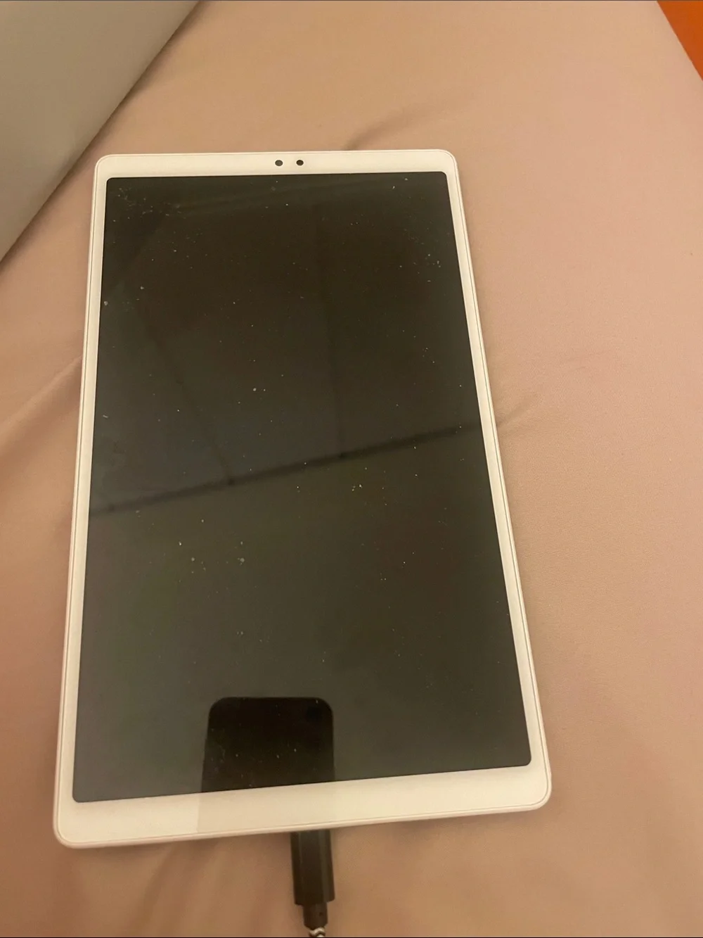 White Tablet with Front Camera - Sleek Display
